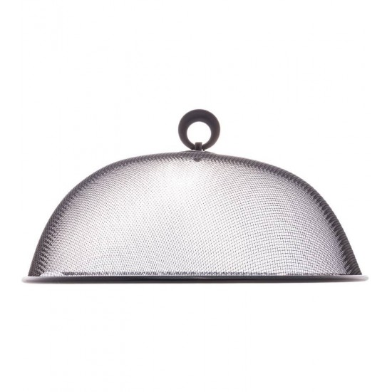 Tela Protetora 30x12cm Para Alimentos De Metal Revestida Com Plástico Preta